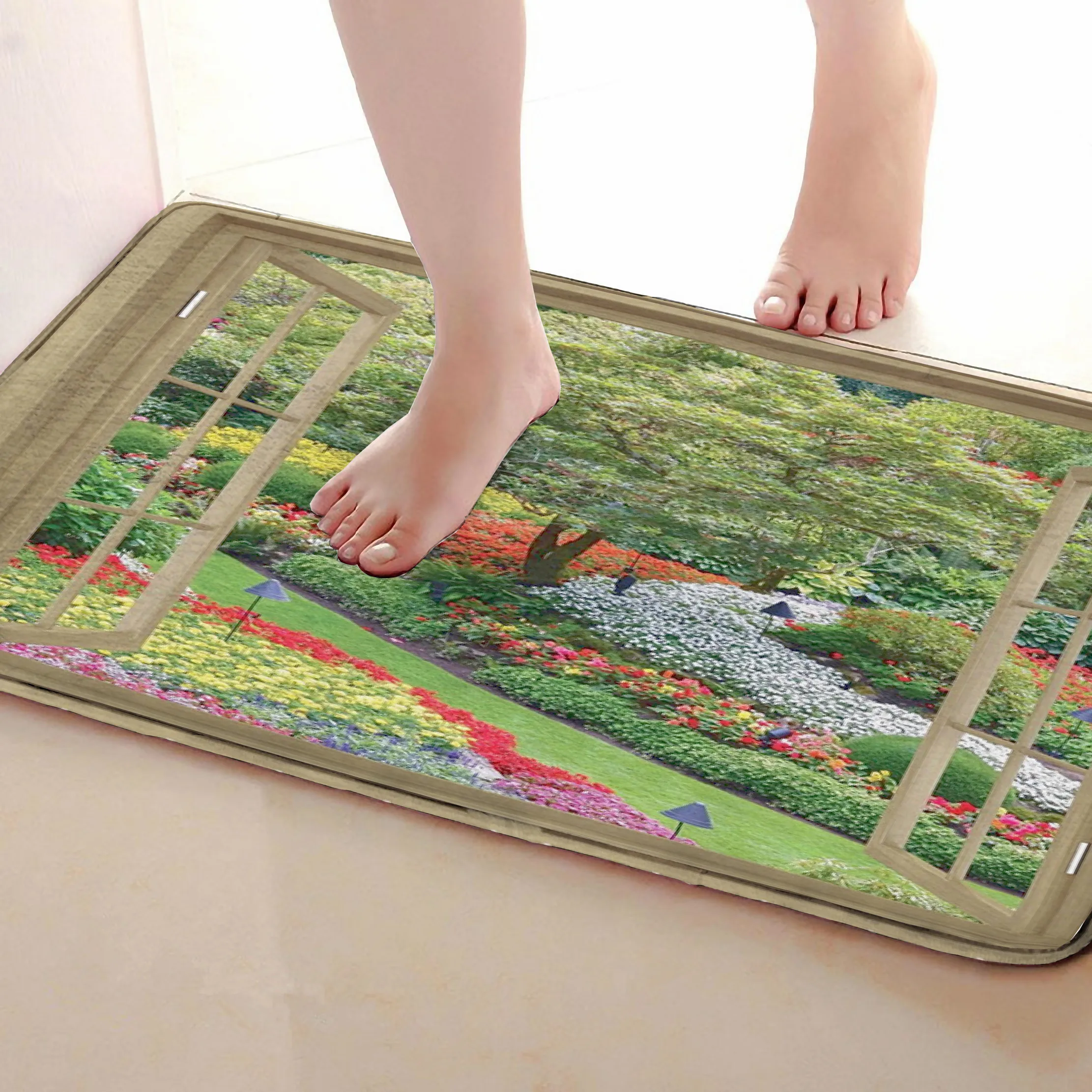 Садовые стильные коврики для улицы, забавные Противоскользящие коврики для ванной, коврики для двери, коврики под входную дверь