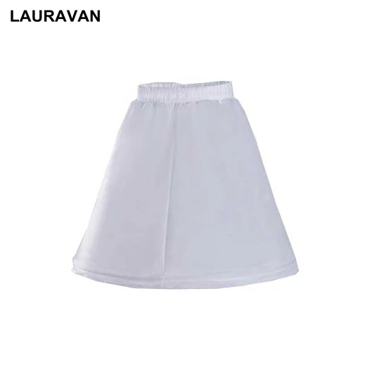 

30cm length White Children Petticoat A-Line 1 Hoop One Layer Kids Crinoline for Flower Girl Dress Underskirt Elastic Waist