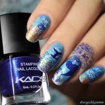

KADS New Long-lasting Nail Art Stamping Lacquer Magic Midnight Blue Nail Print Polish Beauty DIY Manicure Decorations