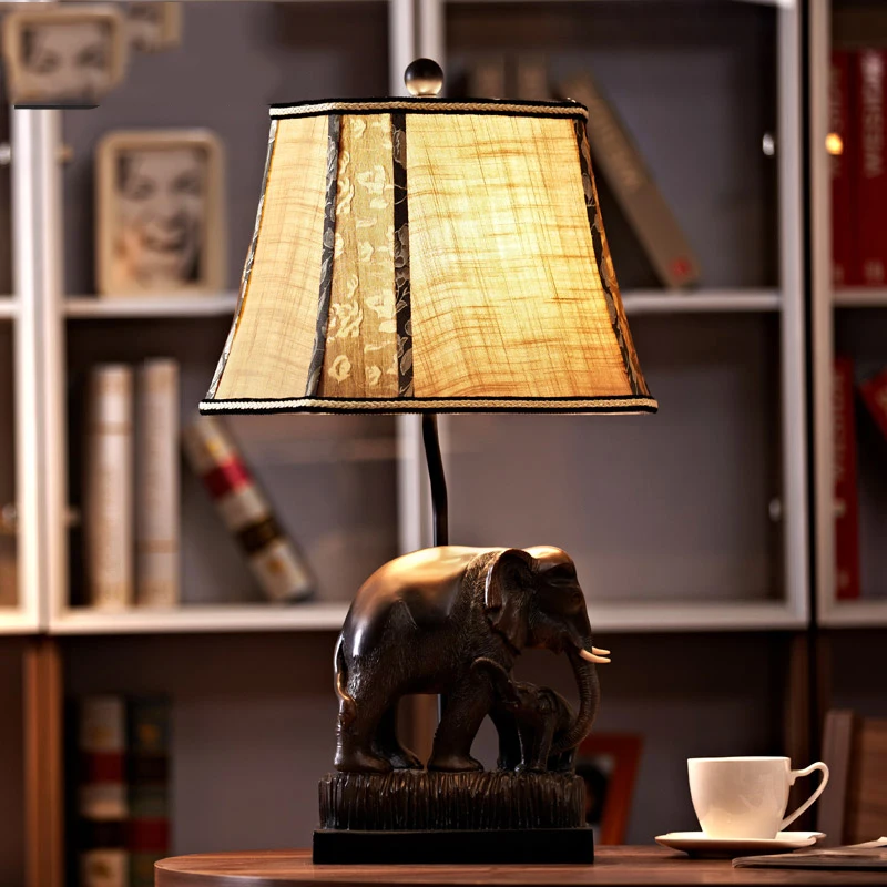 Bedside Table for the Bedroom Southeast Asia Art Elephant LED Table Lamps Modern Table Lamp for Bedroom Indoor Lighting Fixture Bedside Table for the Bedroom Southeast Asia Art Elephant LED Table Lamps Modern Table Lamp for Bedroom Indoor Lighting Fixture