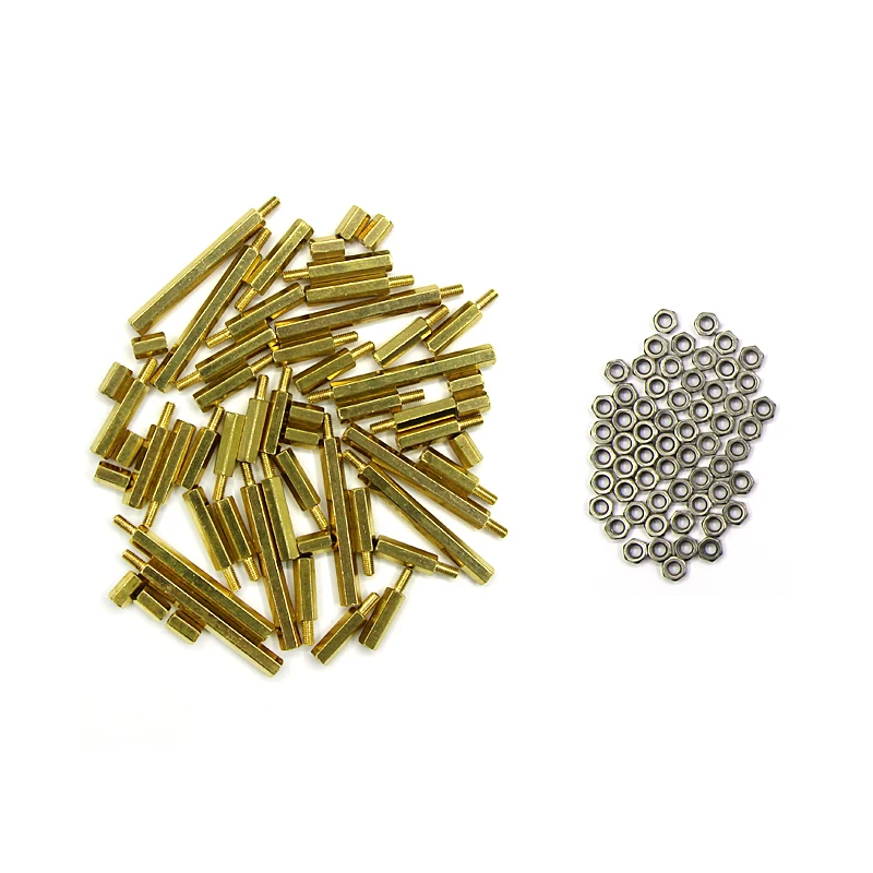 

Copper Column Package M3 Copper Column + Nut kit Freescale Smart Car DIY Accessories Four Wheel Car Parts