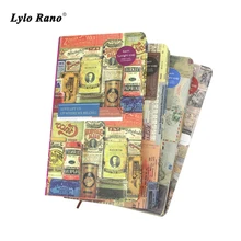 48 K ретро жесткий чехол для ноутбука винтажные марки классический дизайн цветная страница пустой/горизонтальная линия блокнот для путешественников ноутбук