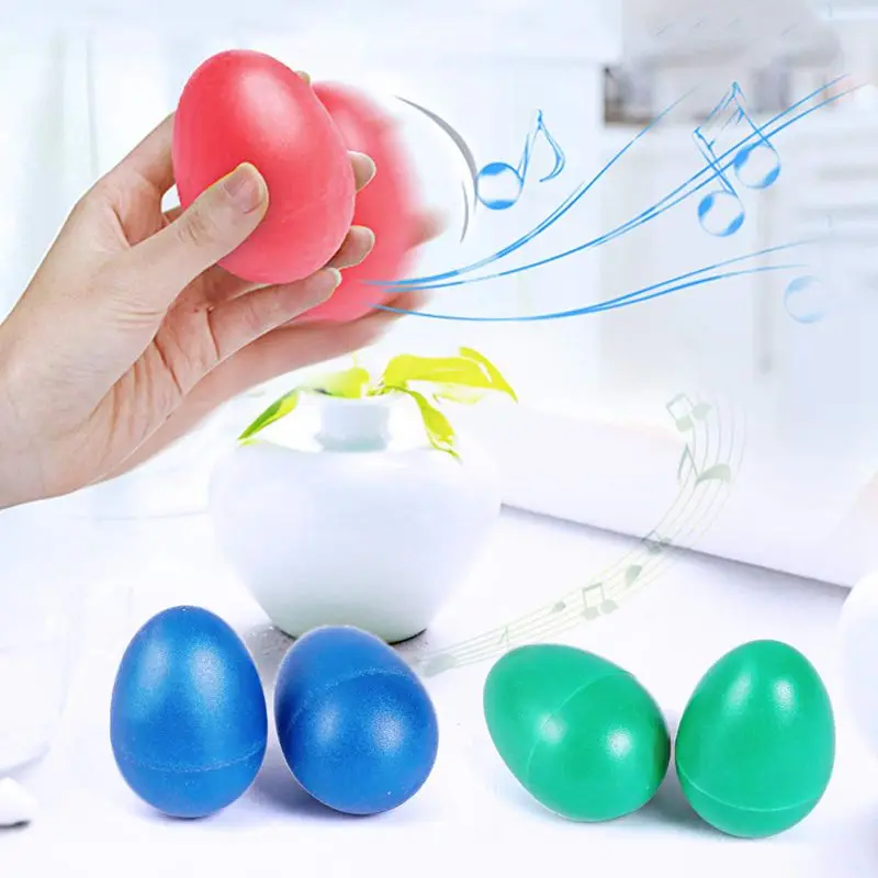 18pcs Egg Shakers Plastic Egg Music Shakers for Kids Maracas Eggs Percussion Toys