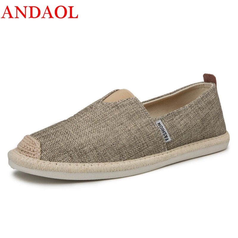 

ANDAOL Men's Casual Shoes Top Quality Breathable Soft Non-Slip Designer Light Loafers Fashion Simple Business Office Shoes