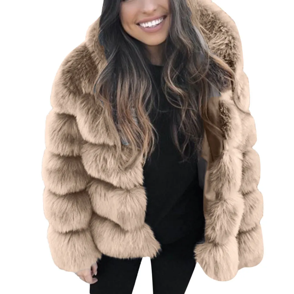 Зимние женские норковые шубы, модная теплая куртка из искусственного меха, пальто, плотная Дамская Шуба, верхняя одежда, куртка