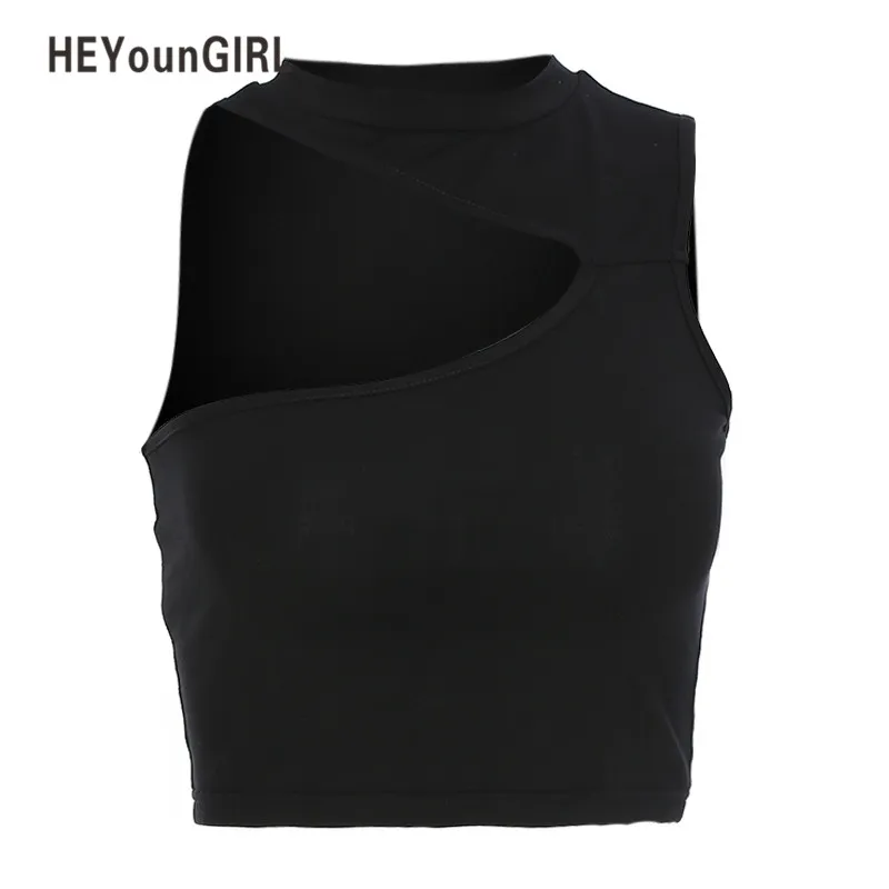 Женские облегающие Топы HEYounGIRL с лямкой на шее пикантная футболка без рукавов