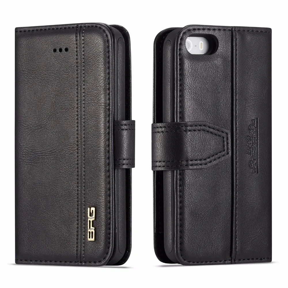 

Luxury Magnetic Flip Cover For Iphone 5S SE 6 6S 7 8 Plus X Wallet Leather Case Book Phone Shell For Samsung Galaxy S9/S9+
