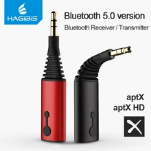 Hagibis Bluetooth Receiver Transmitter 3.5mm Aptx 2in1 Bluetooth 5.0 Adapter For Headphone Speaker Wireless Audio Transmitter TV
