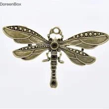 Doreen Box Lovely 5 Бронзовый Тон Подвески в форме стрекозы 73x42 мм(B13109