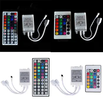 

DC12-24V 24/44 Key IR Remote Wireless Controller Dimmer Dynamic Mode Infrared + Control Box For 5050 3528 RGB Led Strip Light