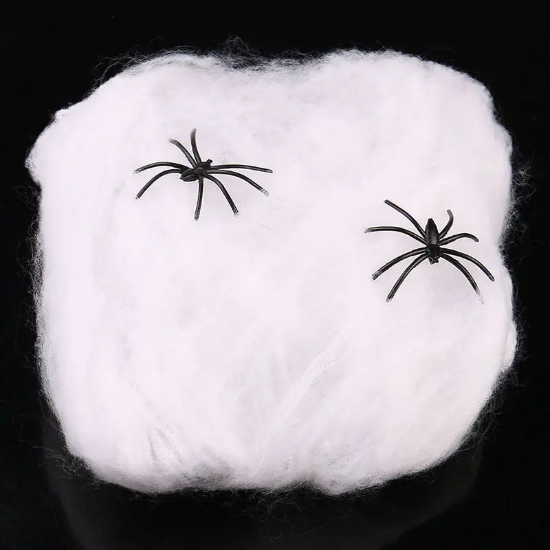 Halloween horror party scene props a variety of colors elastic spider web bar haunted house decoration scene layout
