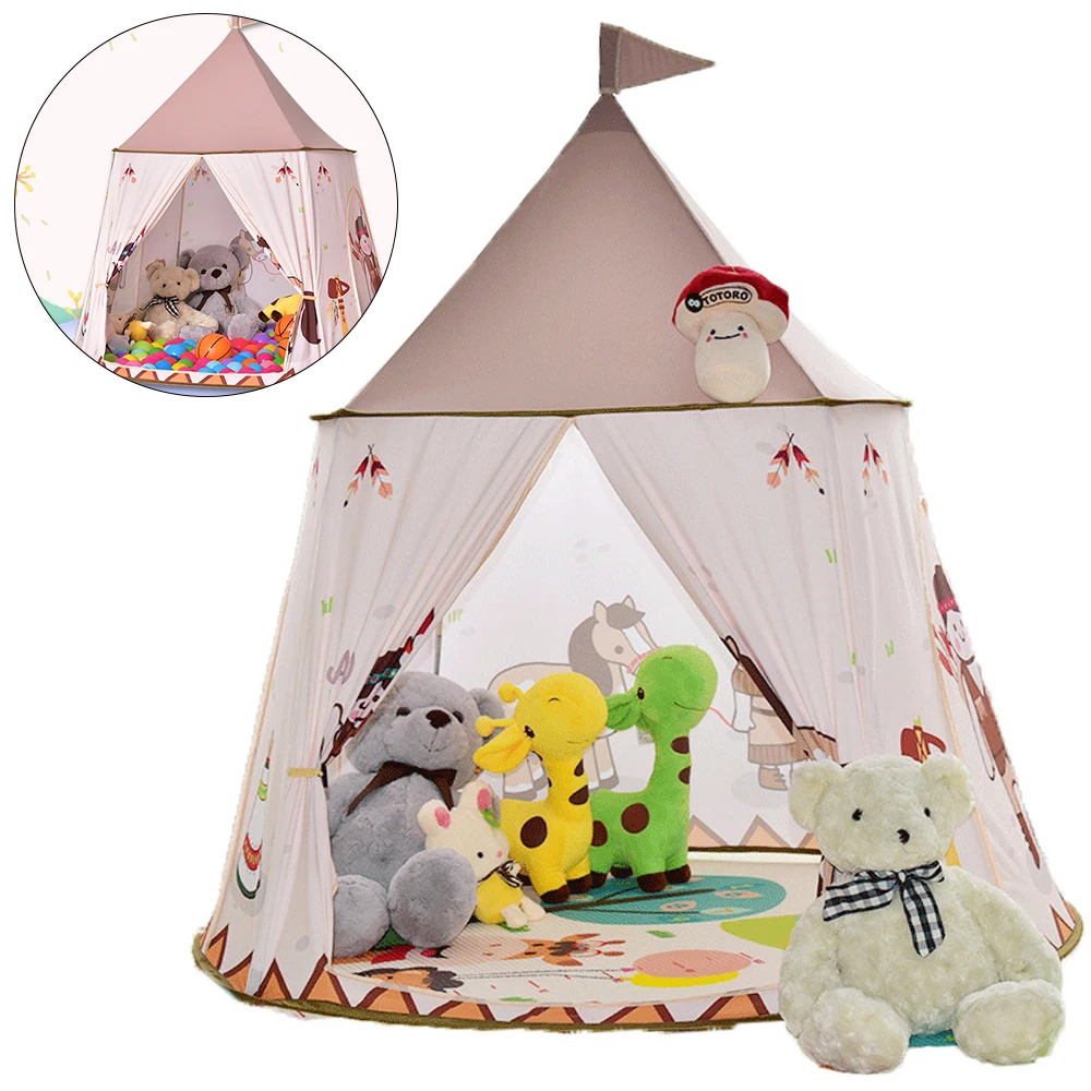 Kids Toy Tents Children Cartoon Lion Small House Portable Indoor Outdoor Teepee Tipi Tent Princess Ball Pool Gift Playhouses