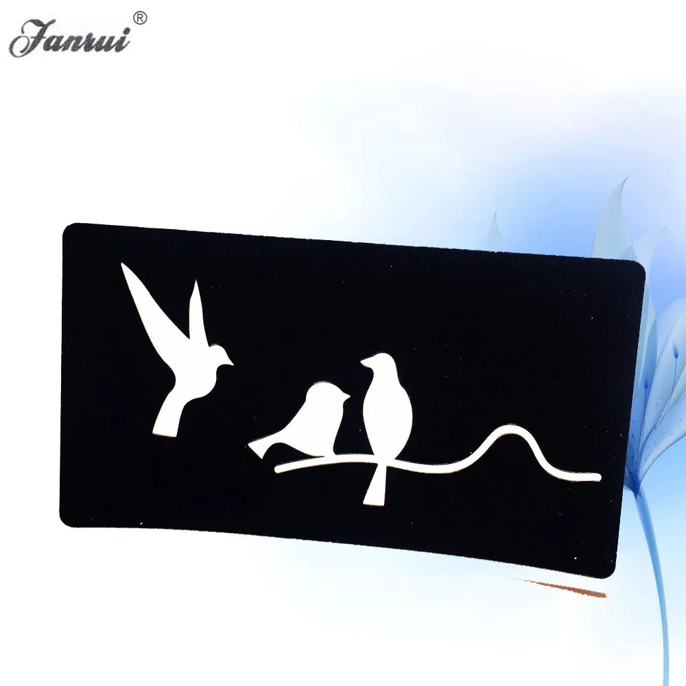 

Birds Design Waterproof Henna Mehndi Tattoo Stencil Hollow Sexy Women Body Legs Hand Art Tattoo Sticker Template Tool AG216