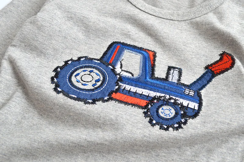 SAILEROAD/Детская футболка с длинным рукавом для маленьких мальчиков с рисунком трактора, весенне-осенняя хлопковая детская одежда для мальчиков от 2 до 7 лет