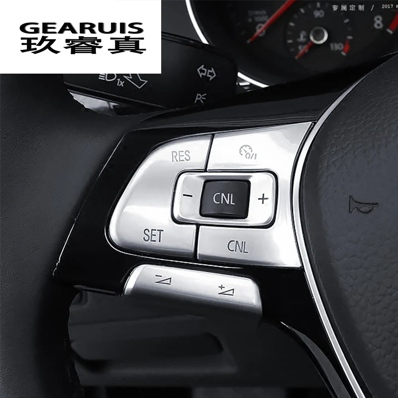 font b Car b font Styling steering wheel Button knob trim Covers stickers for volkswagen