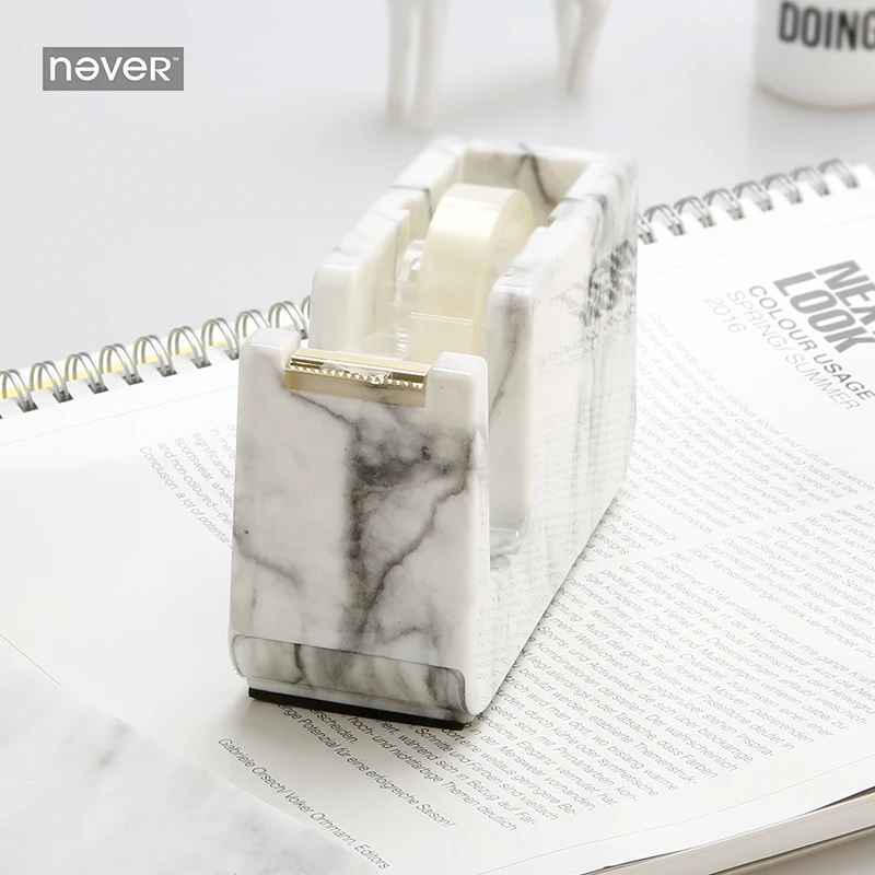

Never Fashion Marble Edition Washi Tape Cutter Adhesive Tape Holder Dispenser Cutter Masking Tape Storage school office supply