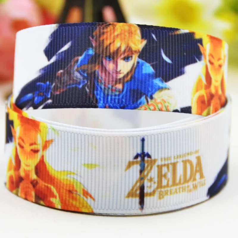 

7/8'' (22mm) The Legend of Zelda Character printed Grosgrain Ribbon party decoration satin ribbons X-02115 OEM 10 Yards