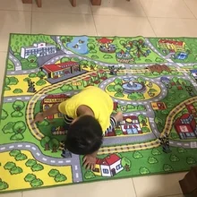 5" x 74" Детский ковер с нескользящей подложкой, Детский ковер с городской уличной тематикой, детские ковры, забавные коврики для детей, Детский ковер