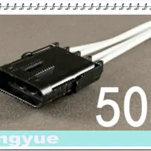 Longyue 50 шт. 4-Way плоский мужской комнектор свинья хвост Погодный пакет провода ремни 25 см провода