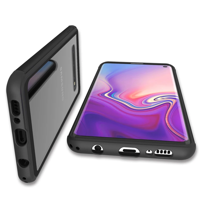 Защитный чехол Love Mei для Samsung Galaxy S10 Plus S10e металлический алюминий + ТПУ закаленное