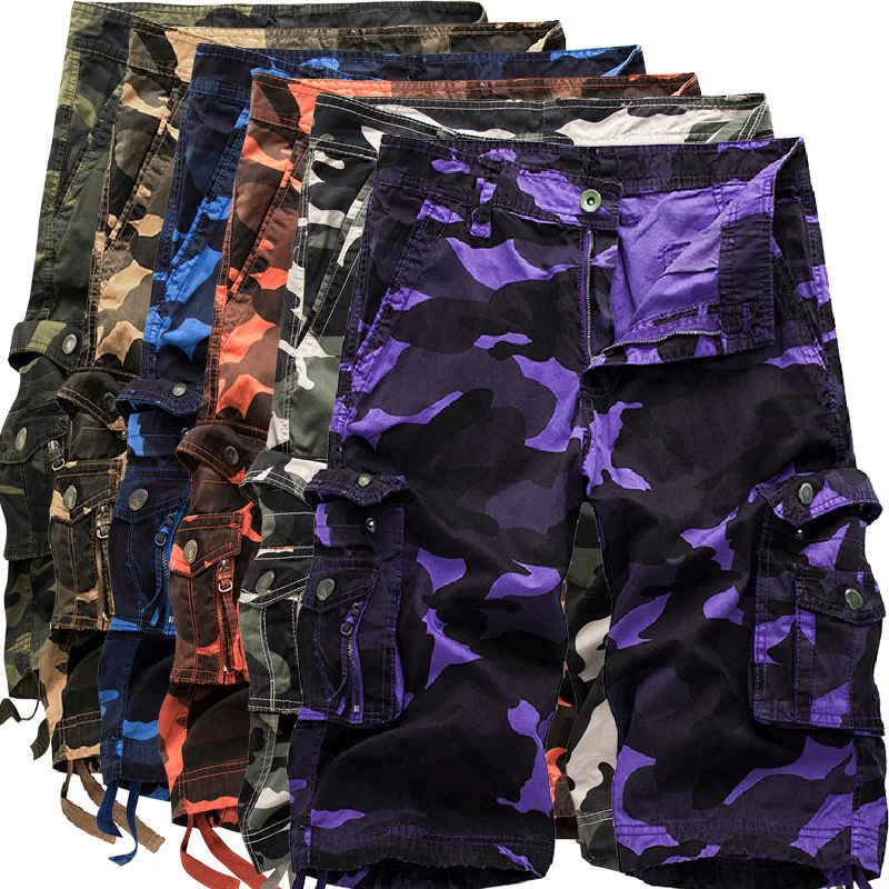

Summer Mens Camouflage Casual Shorts Cotton Military Tactical Cargo Shorts Army Hombre Soldier Combat Clothes Camo Short Pants
