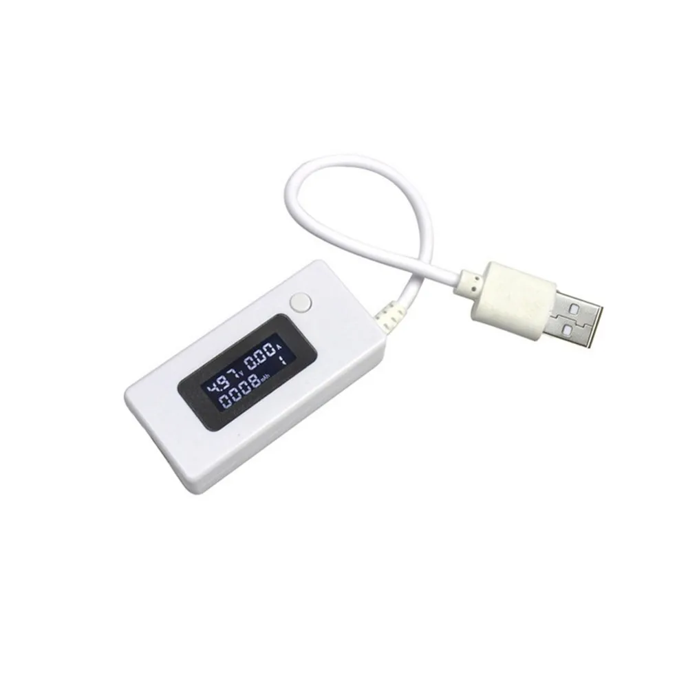 White Tail LCD USB Current Voltmeter Monitor Tester Detects Mobile Phone Charging Mobile Power Capacity
