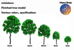 Миниатюрный готовые Модель Дерево различные цвета Технические характеристики песок стол сцены строительные модели материалы 10 шт./пакет