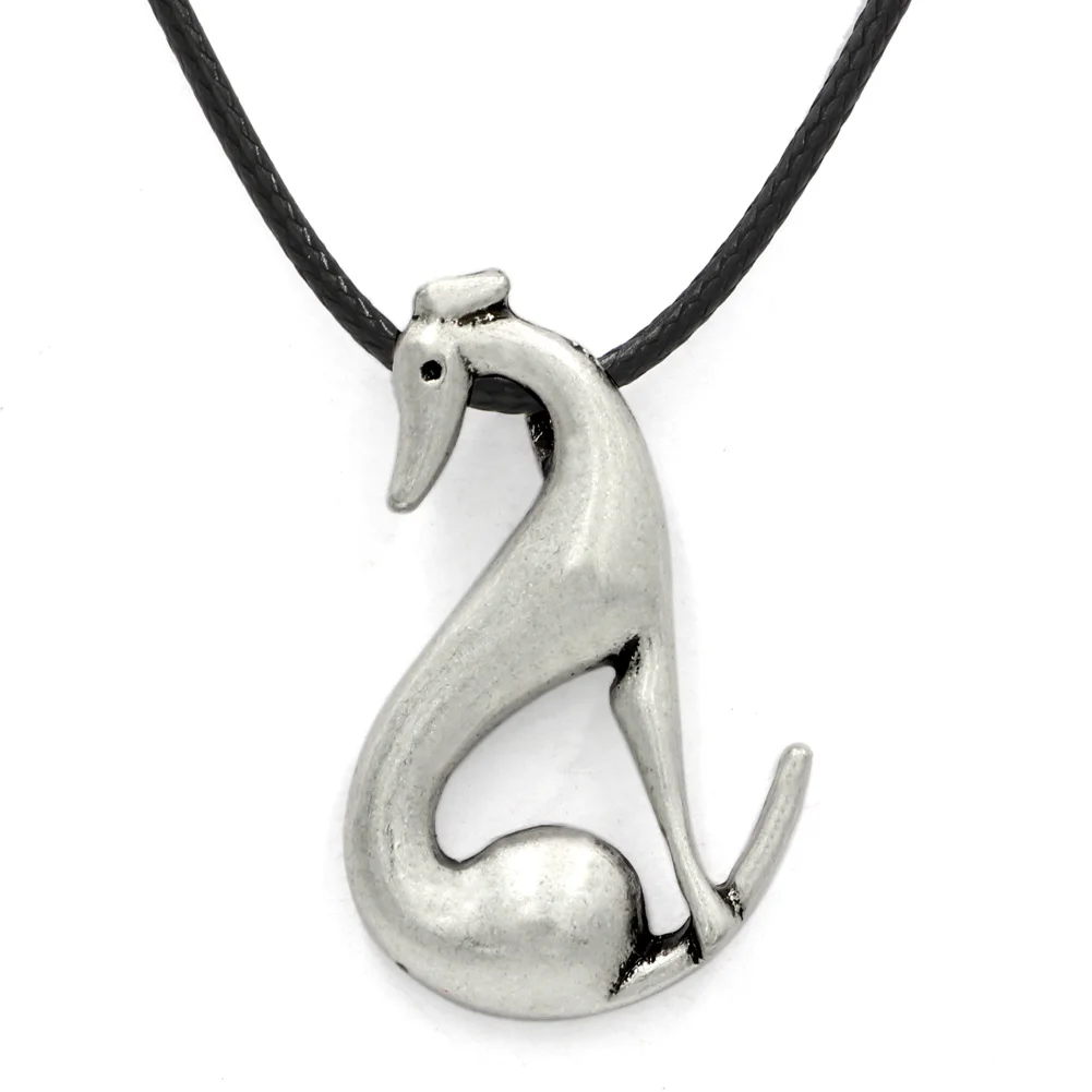 youe shone Sitting Greyhound Necklace Pendant Whippet Italian Sight