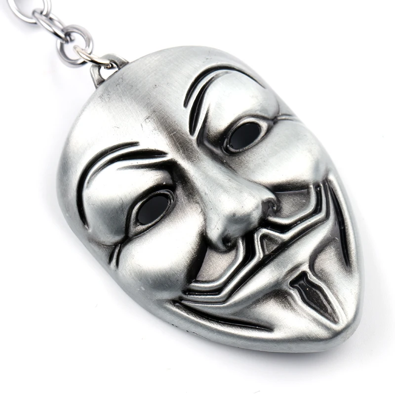 

Clown V for Vendetta Keychain Anonymous GUY Mask Metal KeyRing KeyChain Fob for Men Women Kids Christmas Gift