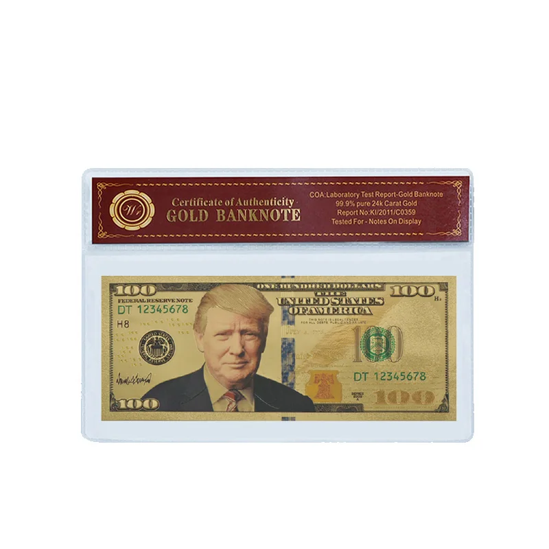 Donald Trump Commemorative Million Dollar Gold Banknote 24K Gold Plated Money Gift for men/ Currency Collectors 4 style