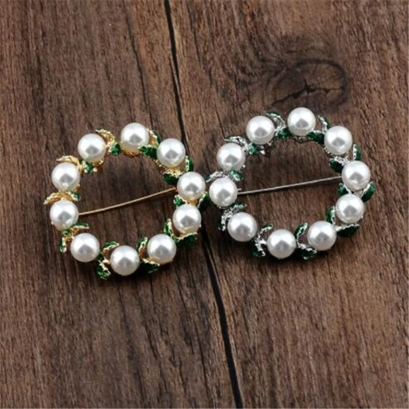 

WKOUD Women Eleghant jewelry Drop enamel twins rosy imitation pearl texture brooch corsage Wild jewelry