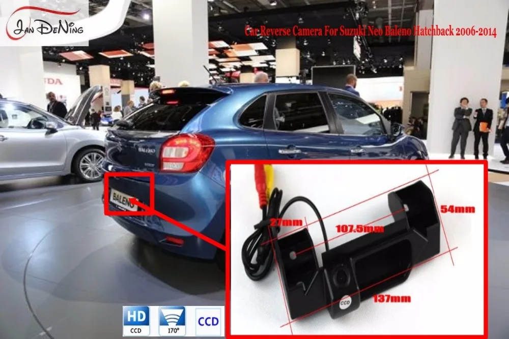 

JanDeNing Trunk Handle OEM/WaterProof CCD Car Rear View Parking/Backup Reverse Camera For Suzuki Neo Baleno Hatchback 2006-2014