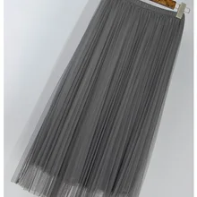 Женская Ретро Чистая Пряжа плиссированная юбка длинная высокая талия тонкая элегантная
