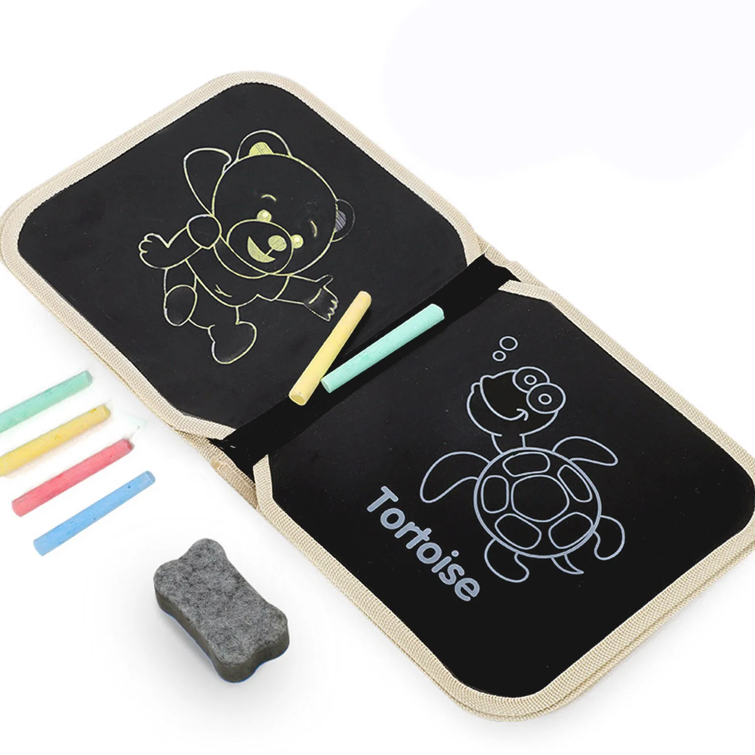 Детский мультипликационный многоразовый Мел Рисование книга Мел каракули подкладочный коврик мелки для рисования ластик для досок DIY