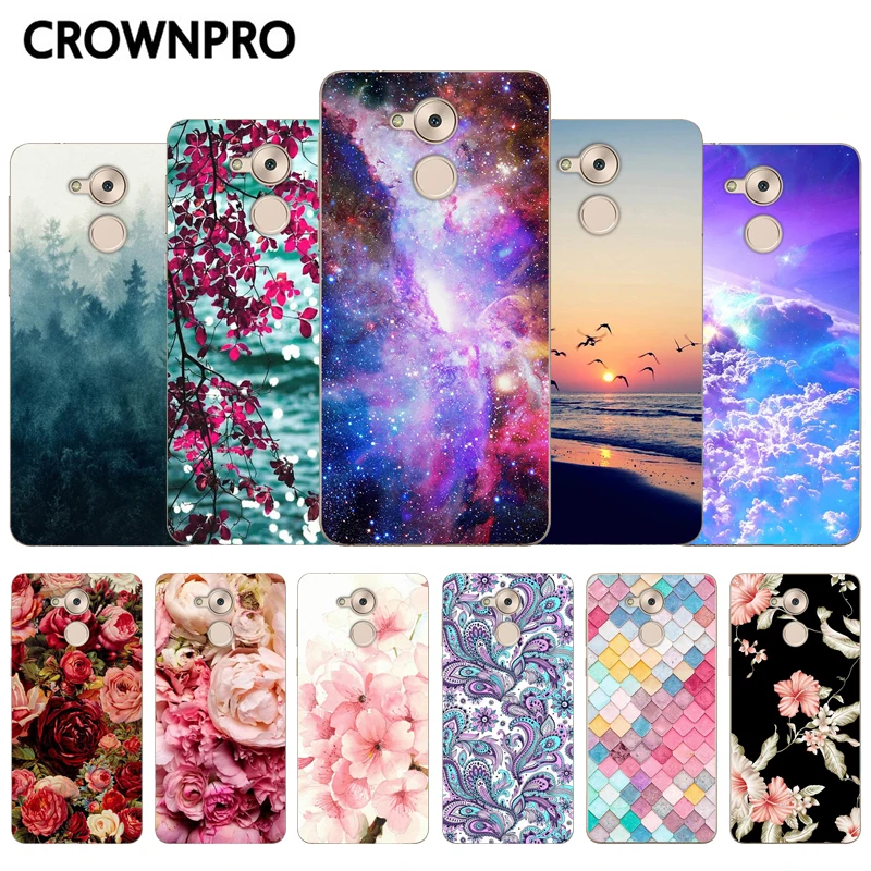 

CROWNPRO 5.0" Huawei Honor 6C Case Cover DIG-L21 DIG-L21HN Funda Silicone Cover Huawei Honor 6C Painting Back Cases