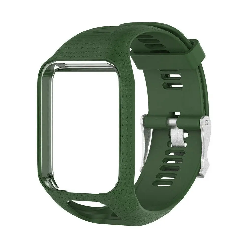 Сменный силиконовый ремешок для часов TomTom 2 3 Series Runner 2 3 Spark Golfer 2 Adventurer наручный ремешок gps часы фитнес Тра - Цвет: army green