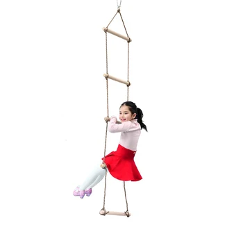 

Five-step Children's wooden ladders wooden small ladders Indoor outdoor fitness toys Children's swing playground equipment