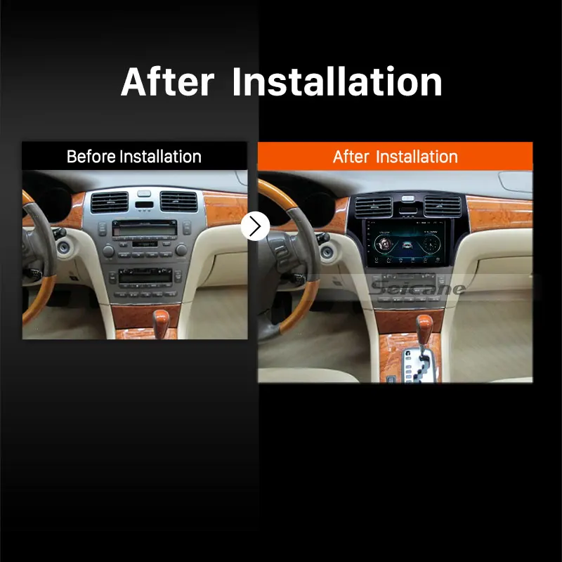 Best Seicane 2din 9 Inch Android 8.1 GPS Car Radio For 2001 2002 2003 2004 2005 Lexus Multimedia Player Touchscreen Head Unit Wifi 5