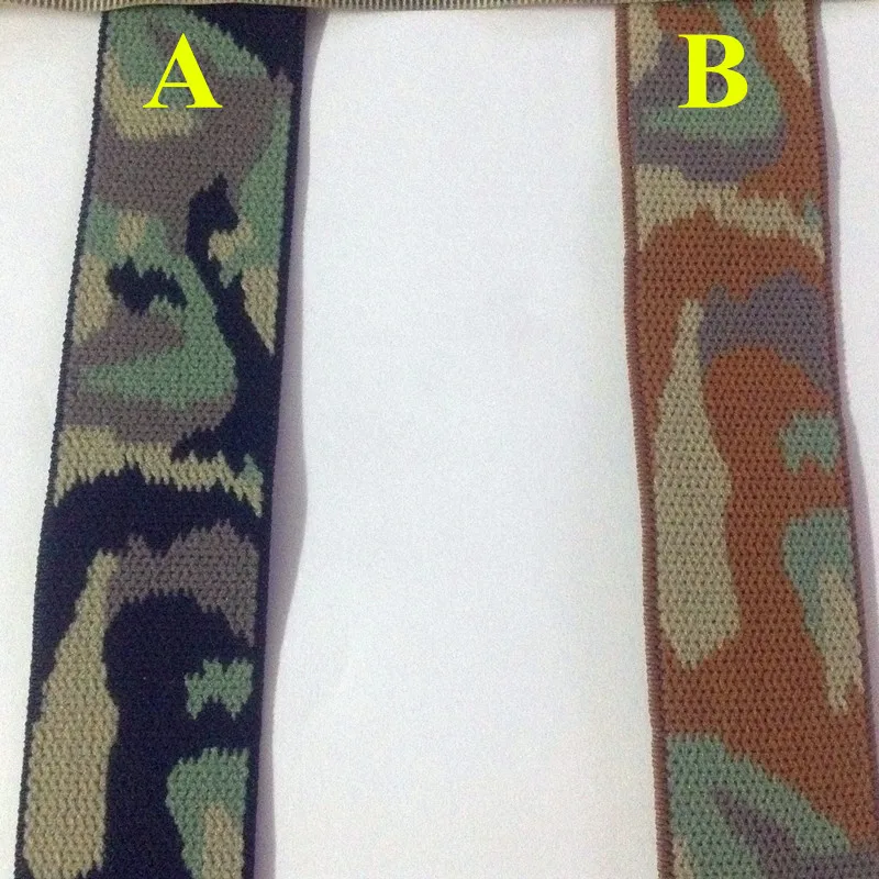 3cm high quality camouflage elastic webbing, stretch ribbon,2 colors