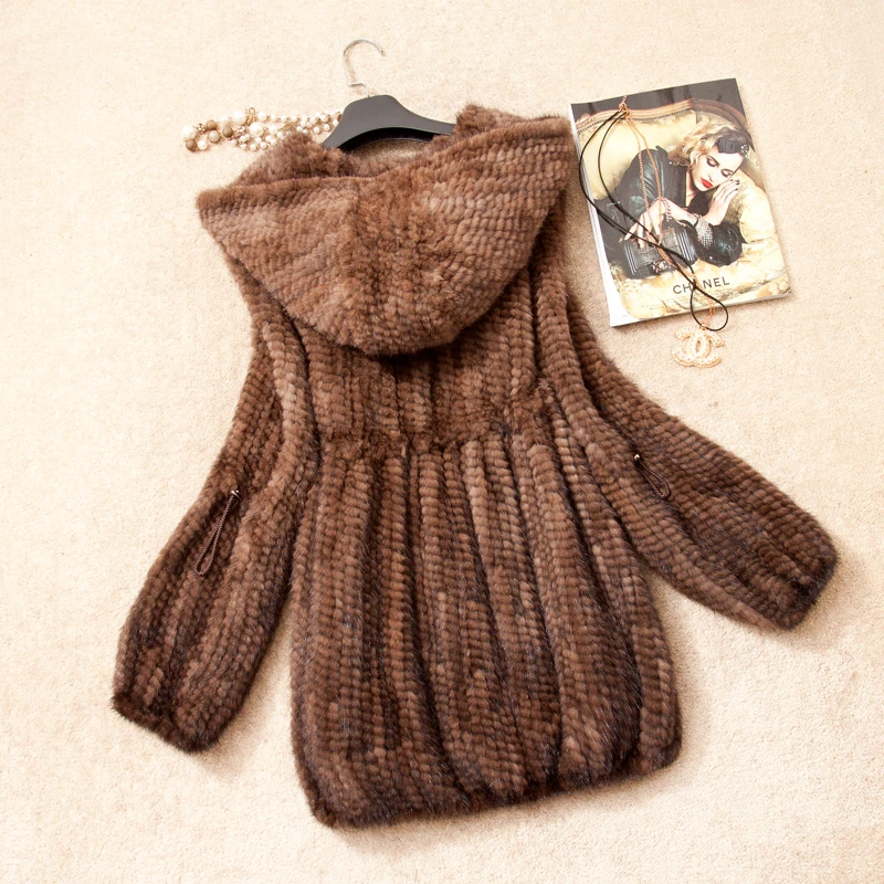 manteau vison véritable