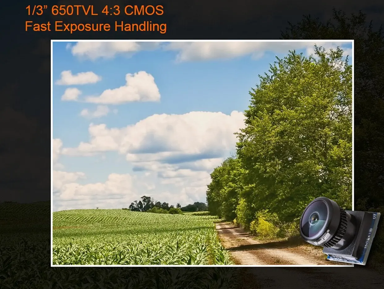 RunCam Nano FVP камера мини 650TVL 4:3 2 1 &quotCMOS 1/3 мм FOV 3 5 NTSC DC 160 В для FPV Дрон