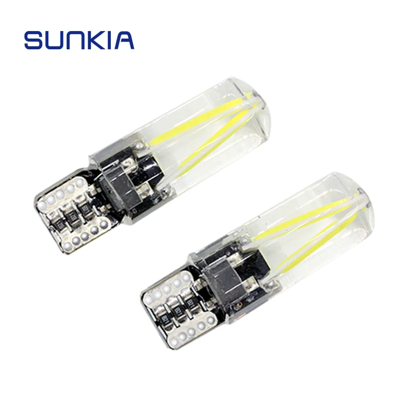 SUNKIA 1 шт. T10 COB ЛАМПА W5W/194 p21w зазор светильник инструмент светодиодный дверь