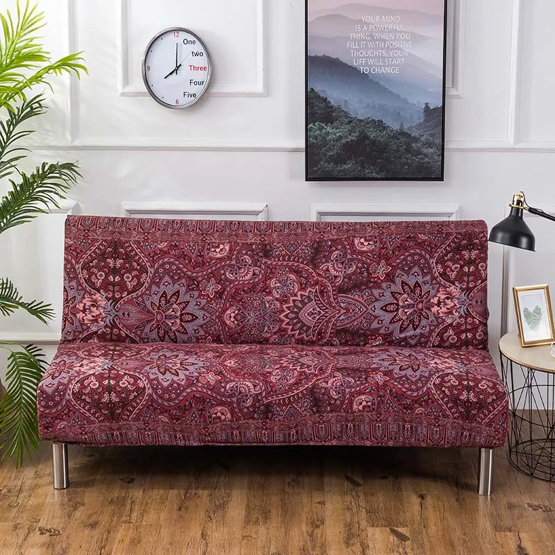 red plaid sofa