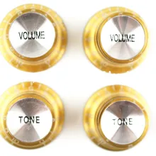 1 Набор из 4 шт. Золотой Серебряный Отражатель громкости тон ручки для электрической гитары для LP SG Стиль электрогитары