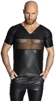 

Sexy Lingerie EUROPE SEXY PVC RUBBER LATEX MENS T SHIRT EROTIC GAY VEST X6738