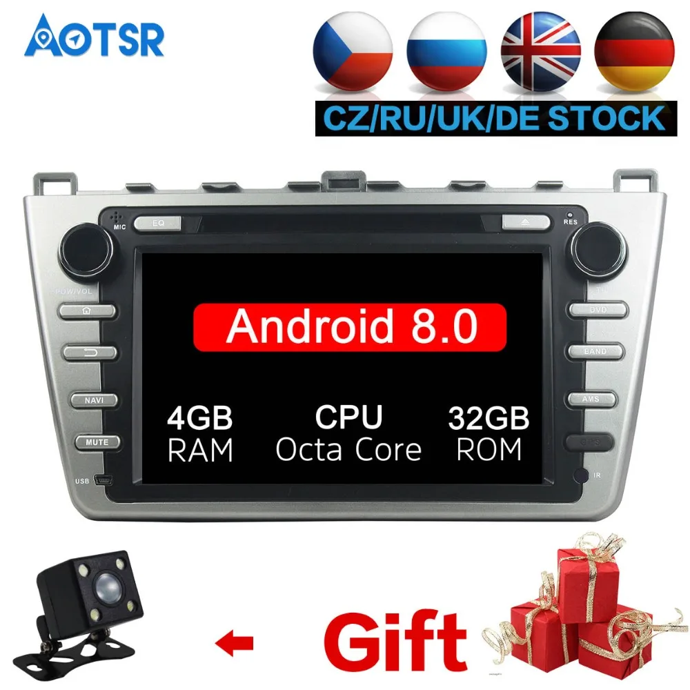 Android 9,0 8 ядерный автомобильный dvd-плеер gps Navi для Mazda 6 Atenza 2008-2012 мультимедиа головное устройство стерео магнитофон 2 din радио ips