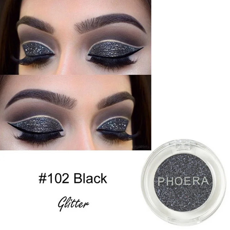 PHOERA Shimmer Eye Shadow блестящие тени для макияжа пигмент с блестками бриллиантовые сияющие глаза водонепроницаемые долговечные натуральные 8 цветов