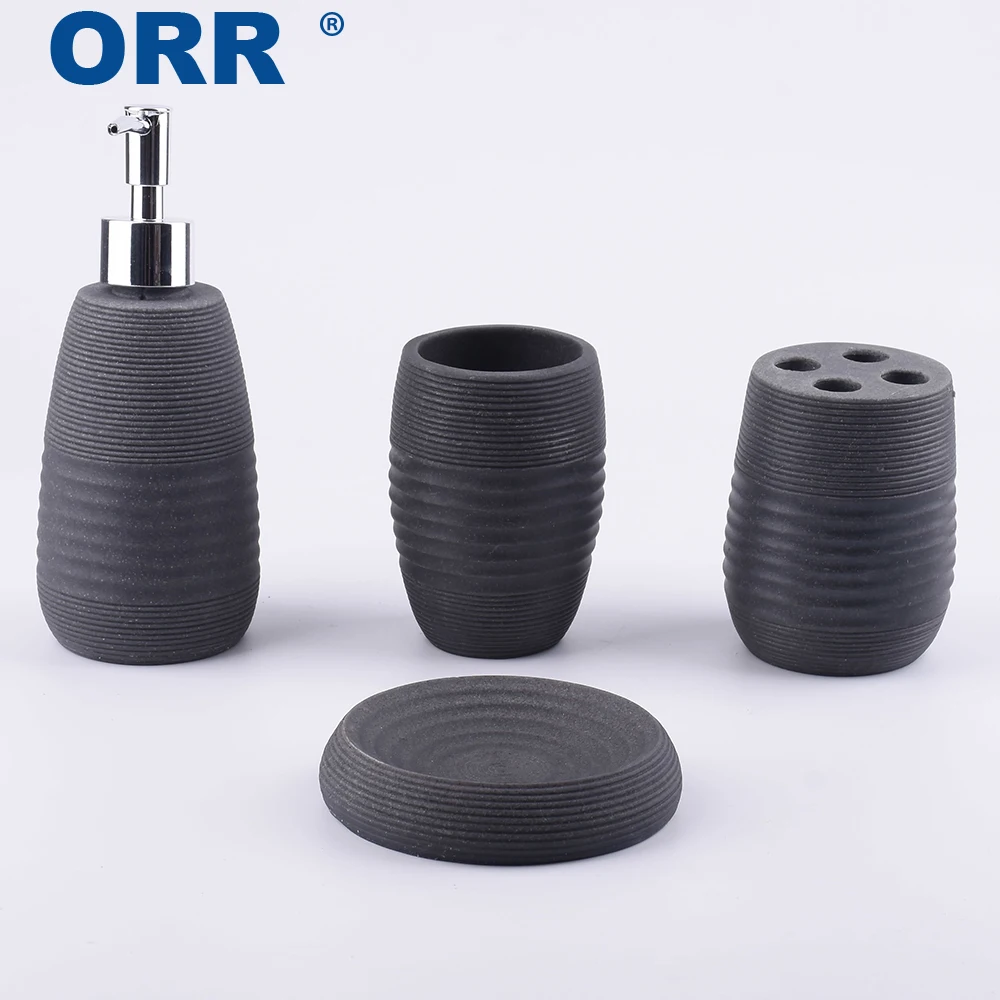 

Free Shipping Bathroom four Sanitary ware suite Soap Dispenser tumbler toothbrush holder soap dish lavatory accessory ORR