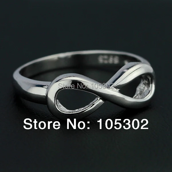 Genuine 925 Brand Rings For Women Knot Ring Sterling Silver S925 Stamped Silver Infinity Ring Best Gift(JewelOra Ri101995)