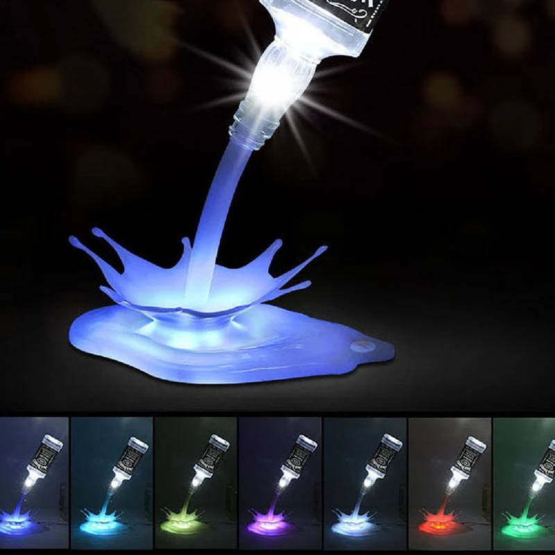 Garrafa de Vinho Decoração para Casa Luz da Noite Cores Lâmpada Interruptor Toque Usb Power Garrafa Barra Festa Cabeceira 3d Novetly Luzes 7 Led 4 luz da noite interruptor toque usb power